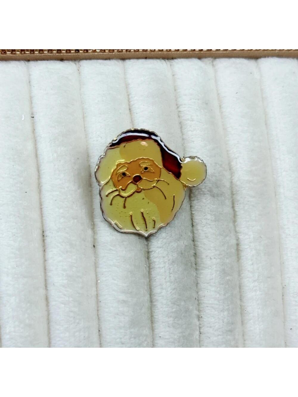 6525gc. Snowman Pin Vintage Goldtone Damaged